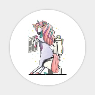 Unicorn on the Toilet Magnet